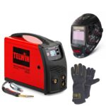 TELWIN TECHNOMIG 260 DUAL SYNERGIC + MASCHERA TELWIN EYETRON TRUE COLOR + GUANTI IN CROSTA DI CUOIO