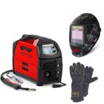 TELWIN TECHNOMIG 210 DUAL SYNERGIC + MASCHERA TELWIN EYETRON TRUE COLOR + GUANTI IN CROSTA DI CUOIO