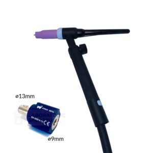 MINOO TORCIA TIG 17V 4m CONNETTORE 9mm (aria) + KIT TIG + ADATTATORE CONNETTORE DA 9 A 13mm