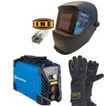 ARCMAX Maxweld 160 + Maschera Auto-Oscurante MAX 11 + Guanti in Crosta + Elettrodi